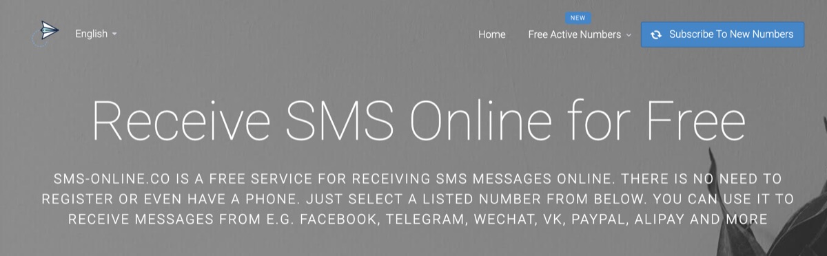 Captura de pantalla de SMS-Online.co